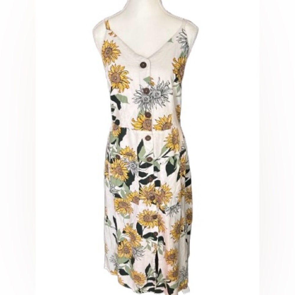Cotton Sunflower MLLE GABRIELLE Dress Fall Autumn Boho Floral Designer Cottage